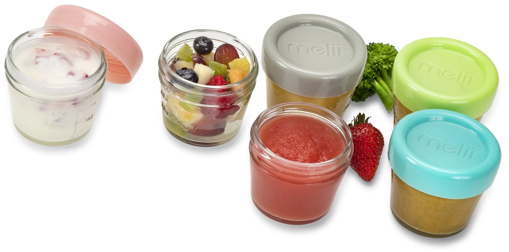 Sklenené dózičky na potraviny 118 ml - 6 ks