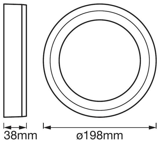 Ledvance - LED Stropné svietidlo ROUND LED/15W/230V pr. 20 cm