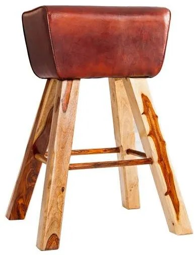 Hnedá barová stolička Bock Leder »