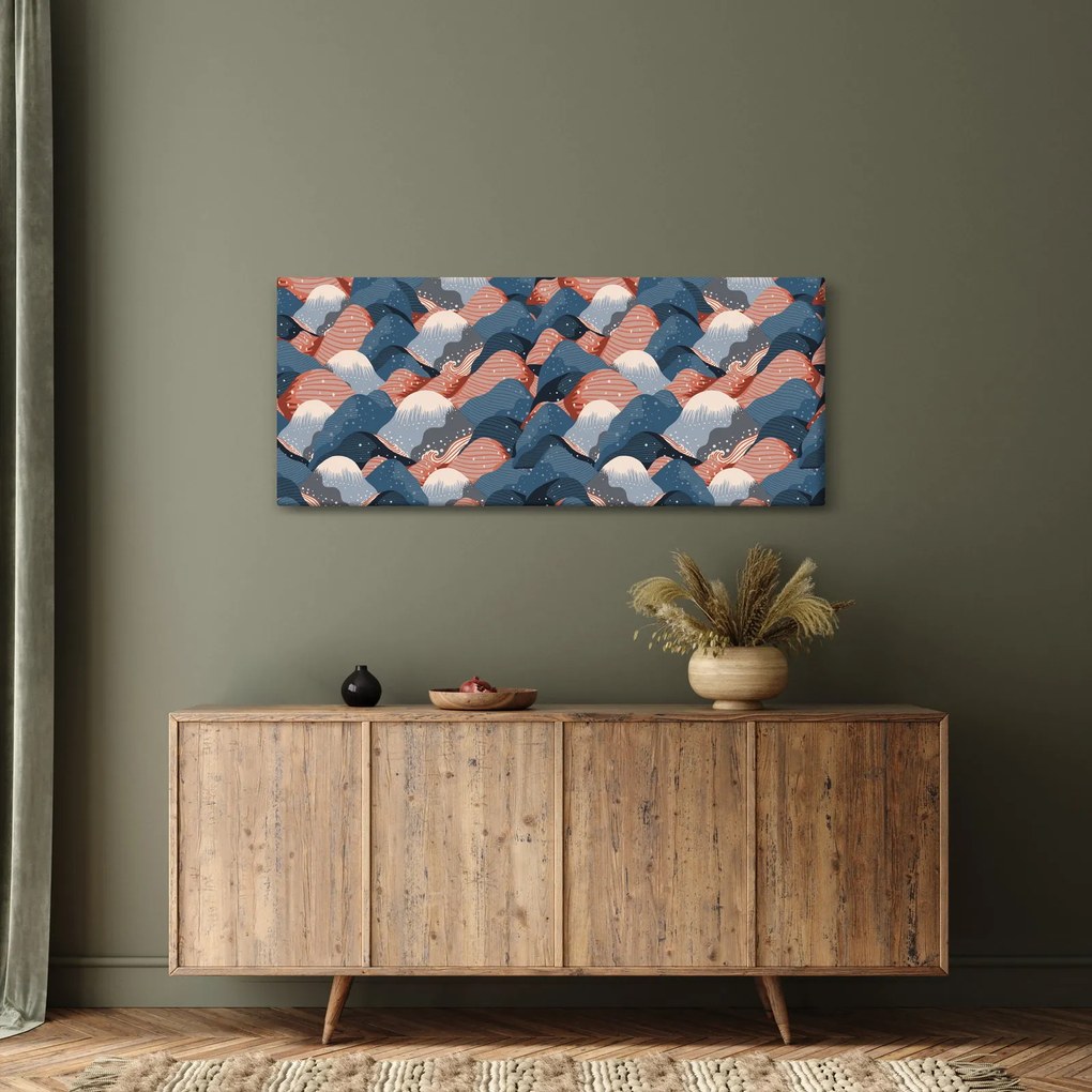 Obraz - Vlny a kopce (120x50 cm)