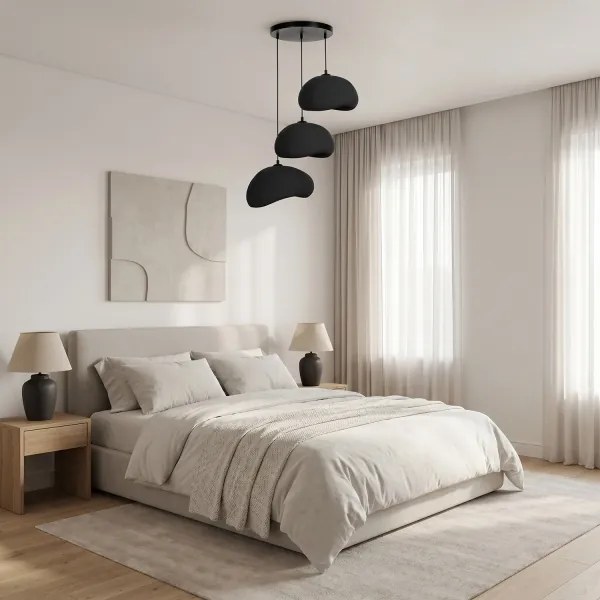 BRILAGI - Závesný luster na lanku WABI SABI 3xE27/40W/230V priemer 60 cm čierna