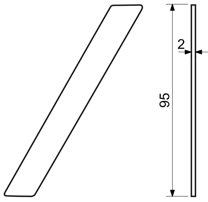 Domové číslo "/", RN.95L, čierna