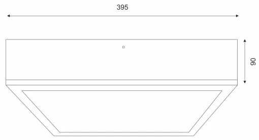 Stropné svietidlo OAK SQUARE 4xE27/15W/230V 39x39 cm dub/biela