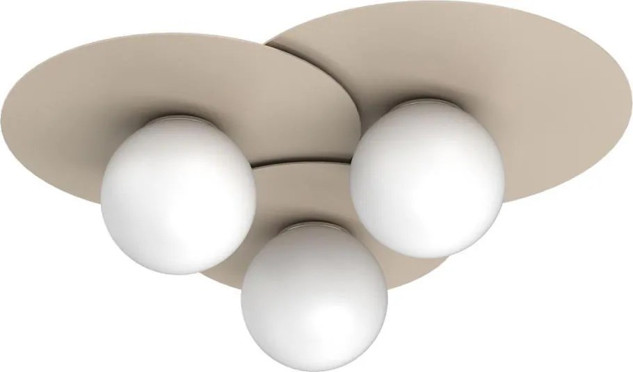 Stropné svietidlo FLAT 3xE27/15W/230V 55x60 cm béžové