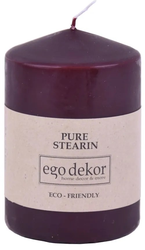 Vínovočervená sviečka Eco candles by Ego dekor Top, doba horenia 25 h