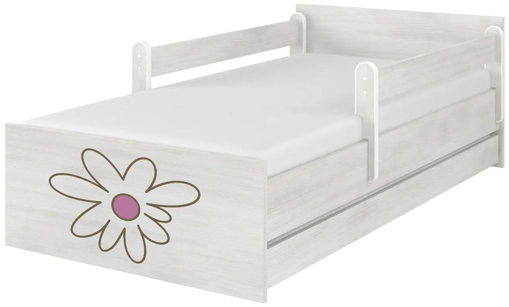 Raj posteli Detská posteľ  " gravírovaný kvet " MAX biela