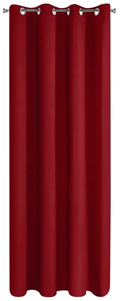 ZATEMŇOVACÍ ZÁVES NA KRÚŽKOCH BLACKOUT 135X250 CM ČERVENÁ