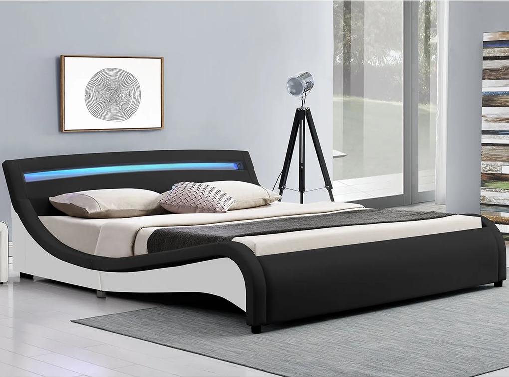 Čalúnená posteľ Malaga 180 x 200 cm - čierna