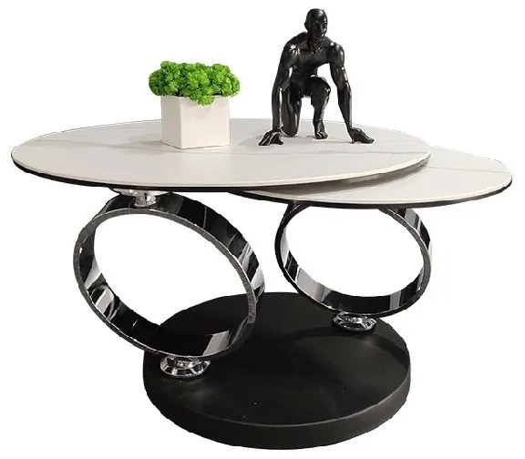 KONFERENČNÝ STOLÍK PRISCO EXCLUSIVE MRAMOR + ČIERNY