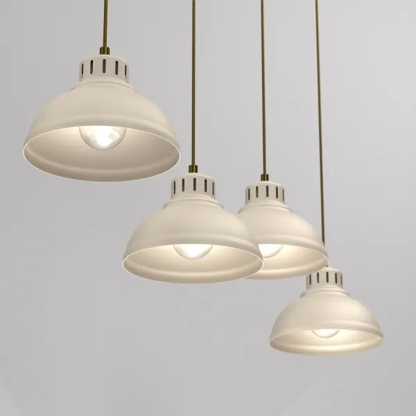 Luster na lanku SVEN 4xE27/15W/230V béžová