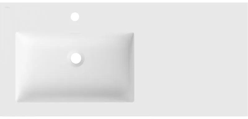 Mexen Otis, umývadlo na zapustenie 101 x 46,5 cm, ľavé, biela matná, 25181001L