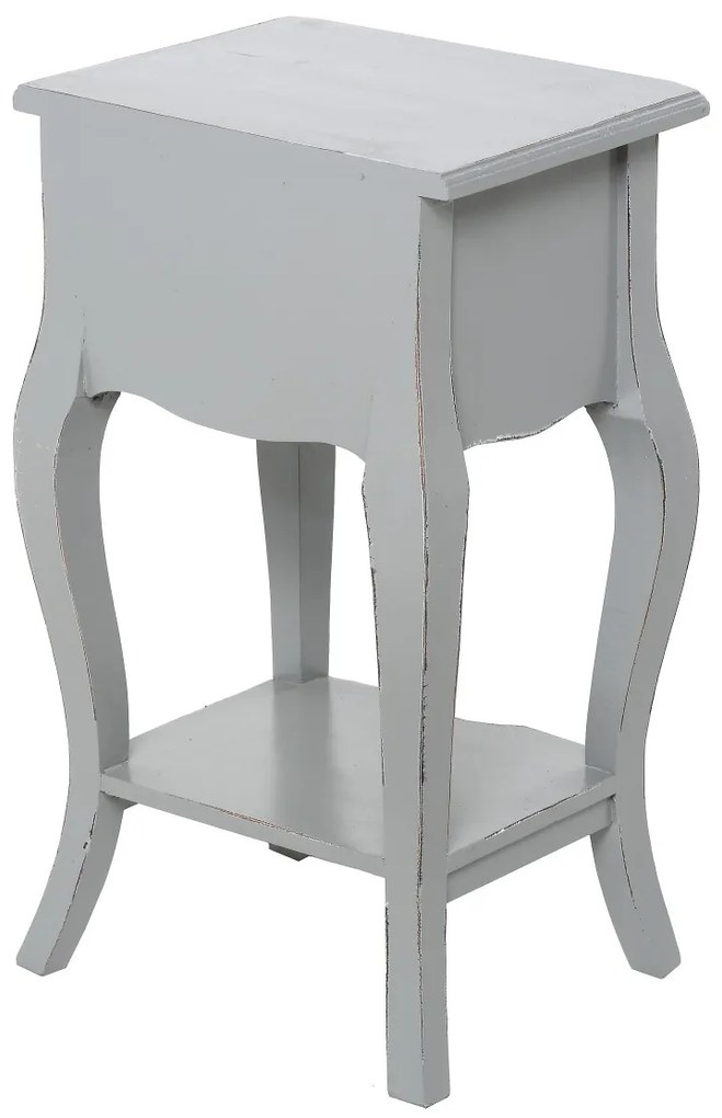 DUKA Príručný stolík FIORELLA z prírodného dreva 40X31X68CM sivý 29395
