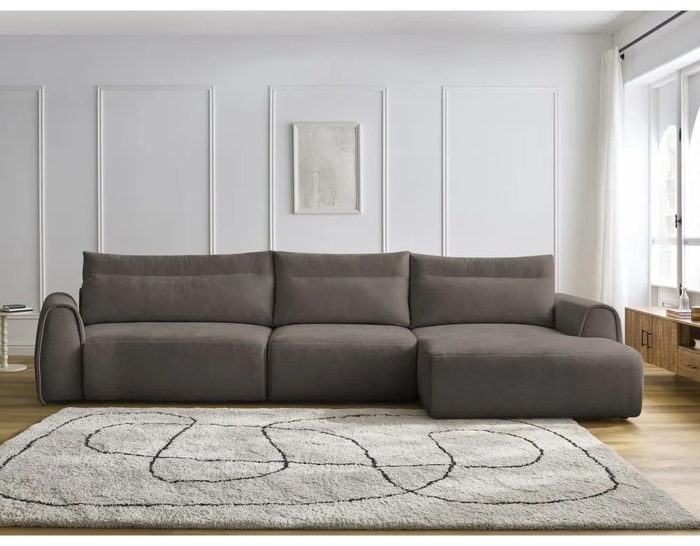 Hnedá rohová pohovka Aden – Bobochic Paris