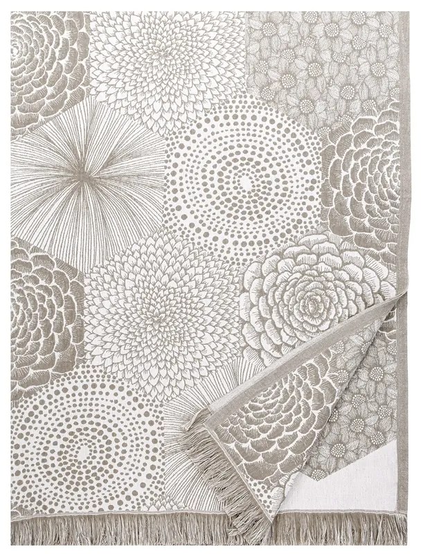 Ľanová deka / obrus Ruut 140x240, ľan-biela