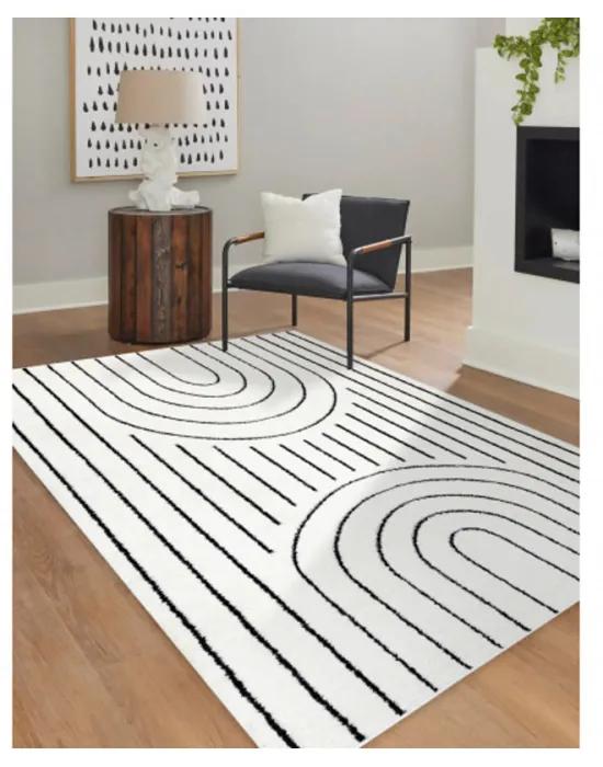 Kusový koberec Carpinus krémovočierný 80x150cm