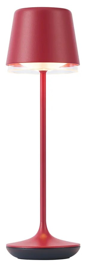 Stolná lampa červená vrátane LED IP65 Nabíjateľná s nabíjacou stanicou - Treble