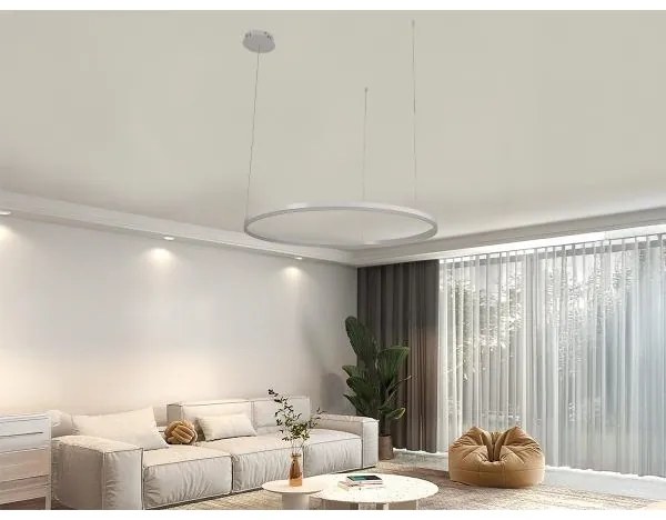 LED Stmievateľný luster na lanku LED/55W/230V 3000-6500K + diaľkové ovládanie