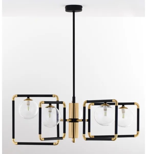 Jupiter 1985 - Luster na tyči IBRA 5xG9/10W/230V čierna/zlatá