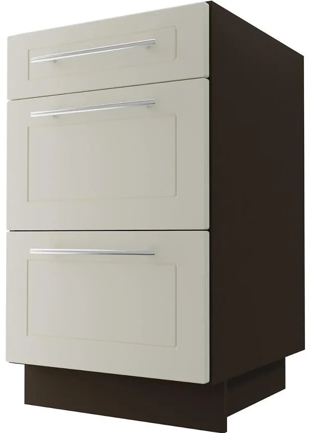 Kuchynská skrinka D3M/50 Quantum vanilla mat/lava