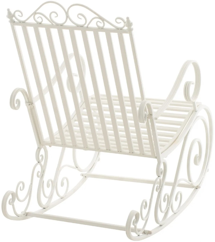 Kovové hojdacie kreslo Smile - Biela