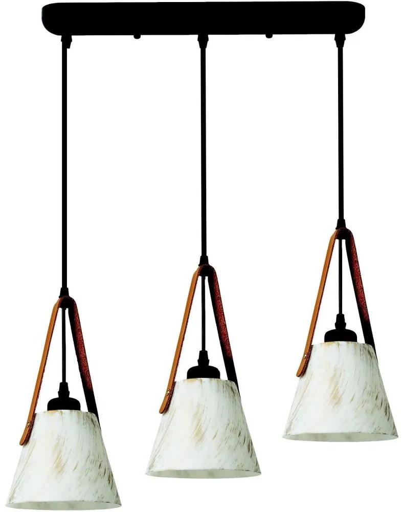 Luster na lanku 3xE27/40W/230V biela