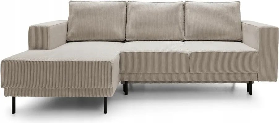 Rohová sedacia súprava Rodriguez mini (L) (béžová tmavá čierna)