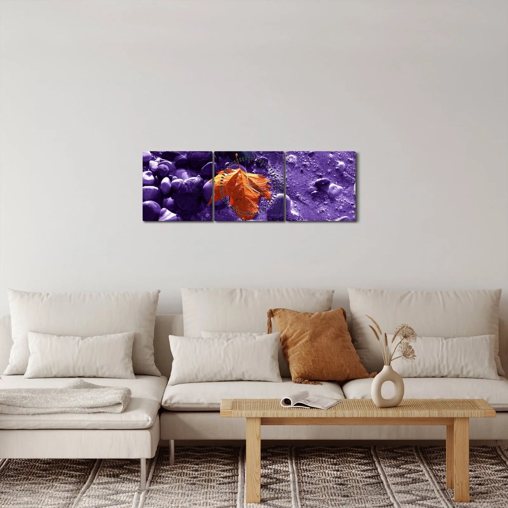 Obraz - Morská pláž (s hodinami) (90x30 cm)