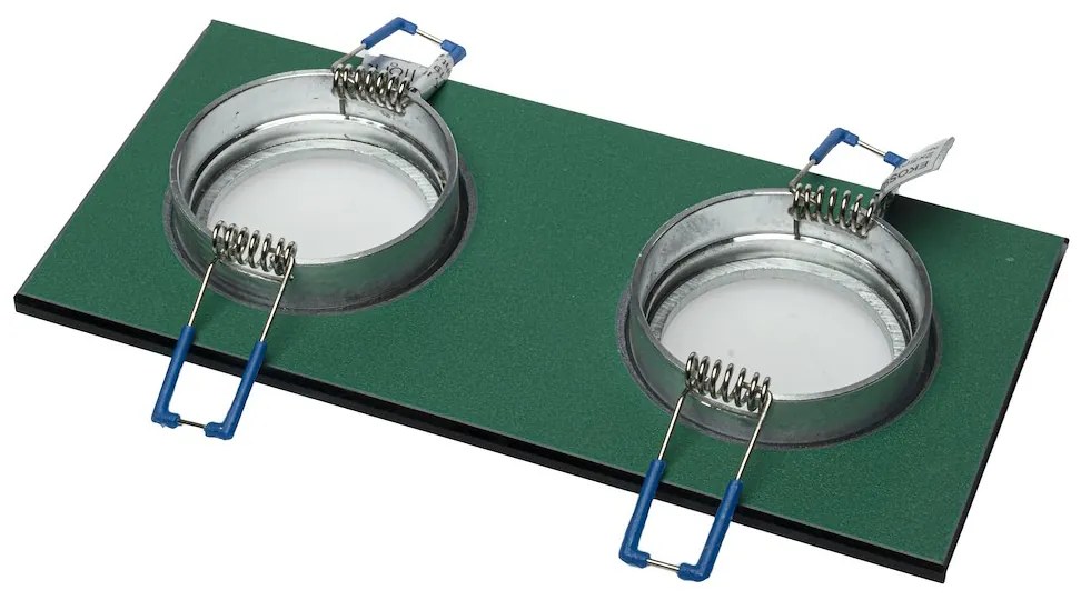 Ecolamp Podhľadové svietidlo Glass Square II, 1x sklenené/strieborné kovové tienidlo, s