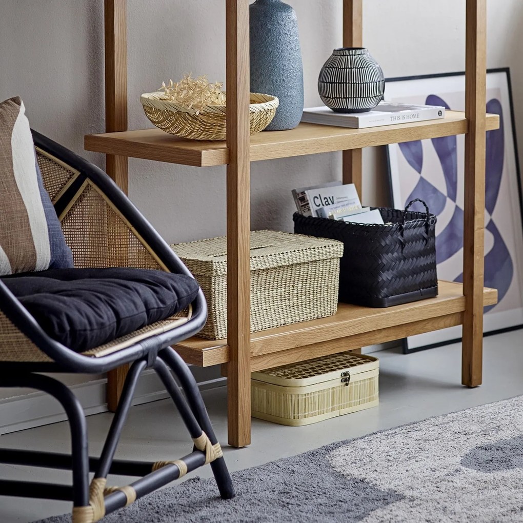 Bloomingville Úložný kôš Carmil Black Seagrass Menší