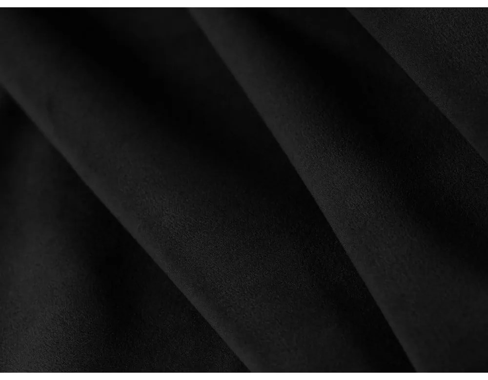 Čierna zamatová rohová pohovka (ľavý roh) Bellis – Micadoni Home