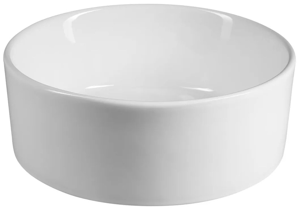 Aqualine Aqualine, Keramické umývadlo na dosku, priemer 40cm, biela, 40150