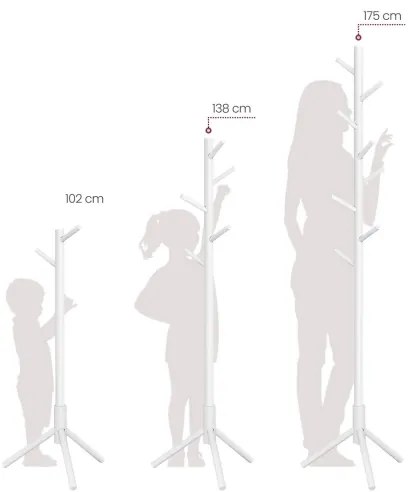 Stojanový vešiak LINEA biela