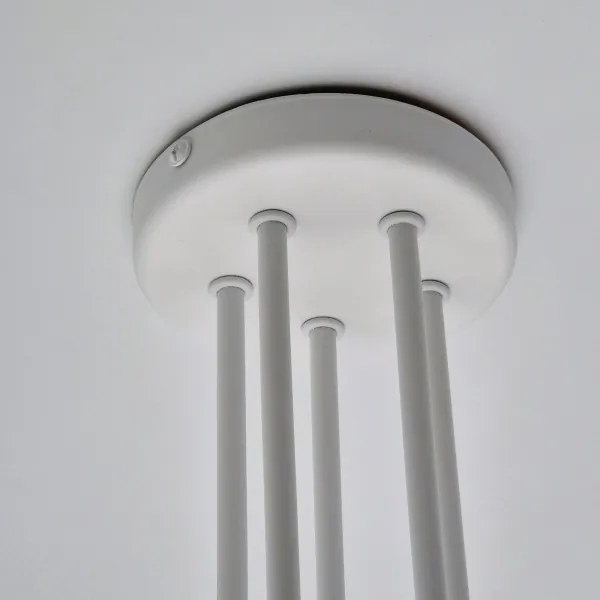 Prisadený luster MATYLDA 5xE27/60W/230V biela