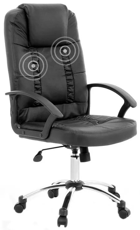 Masážne kreslo z umelej kože čierne RELAX Beliani