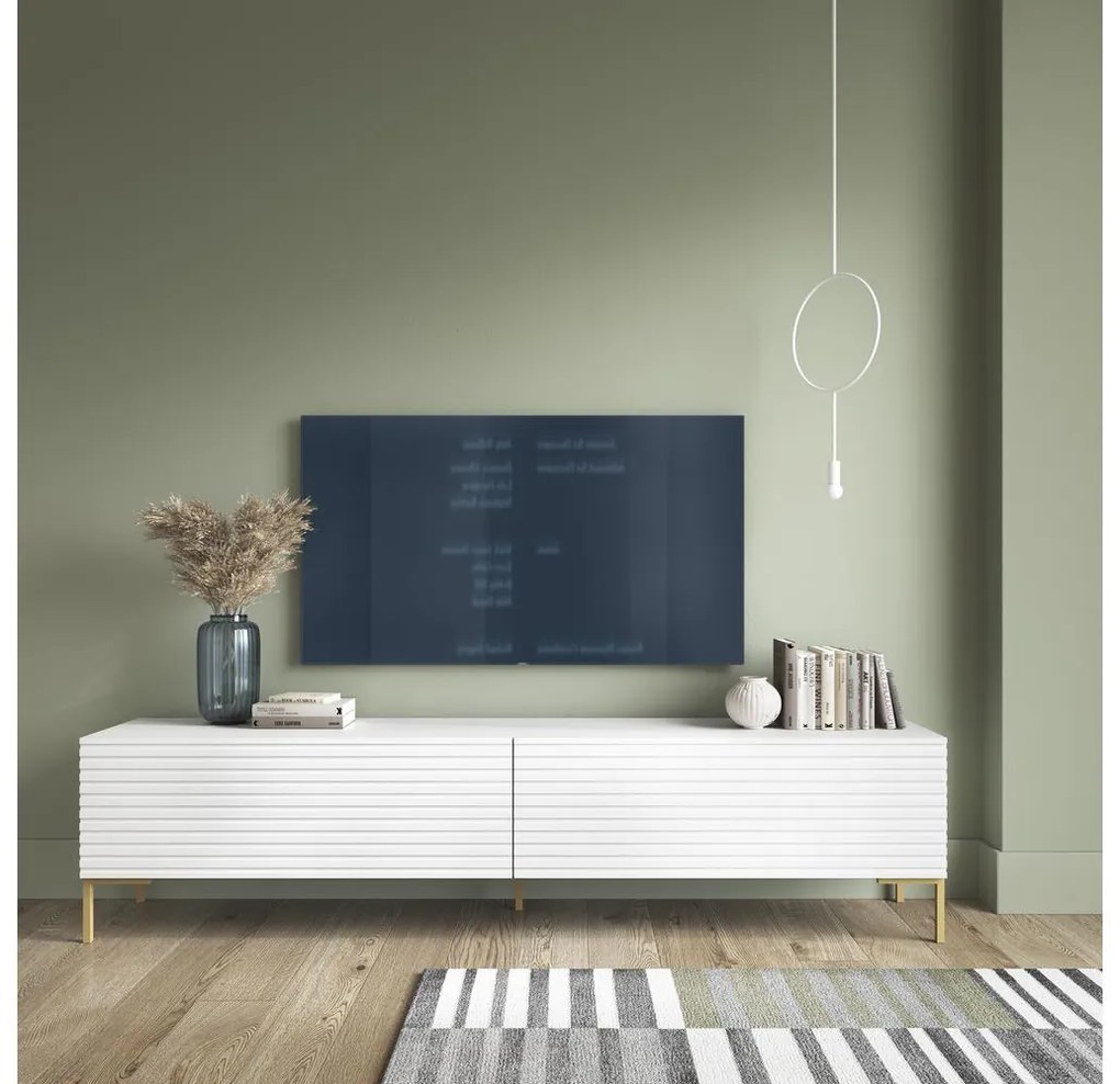 TV skrinka/stolík Lamellito 175 (biela). Akcia -19%. Vlastná spoľahlivá doprava až k Vám domov. 1099055