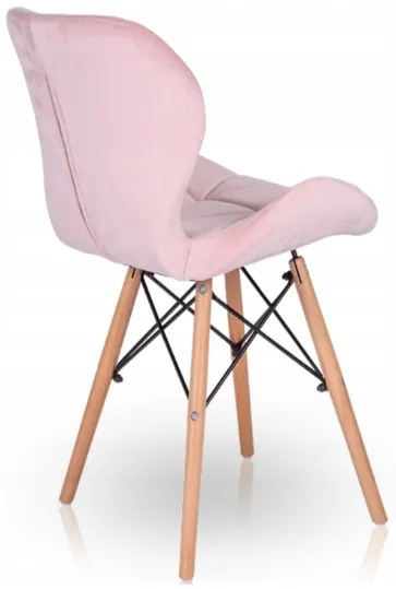 Bestent Jedálenská stolička zamatová ružová PINK CRYSTAL