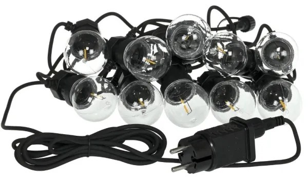 Retlux - LED Vonkajšia dekoratívna reťaz GIRLANDA G45 10xE27/230V 8m IP44 teplá biela