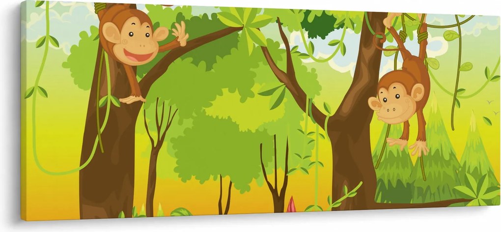 Obraz - Opičiaci (120x50 cm)