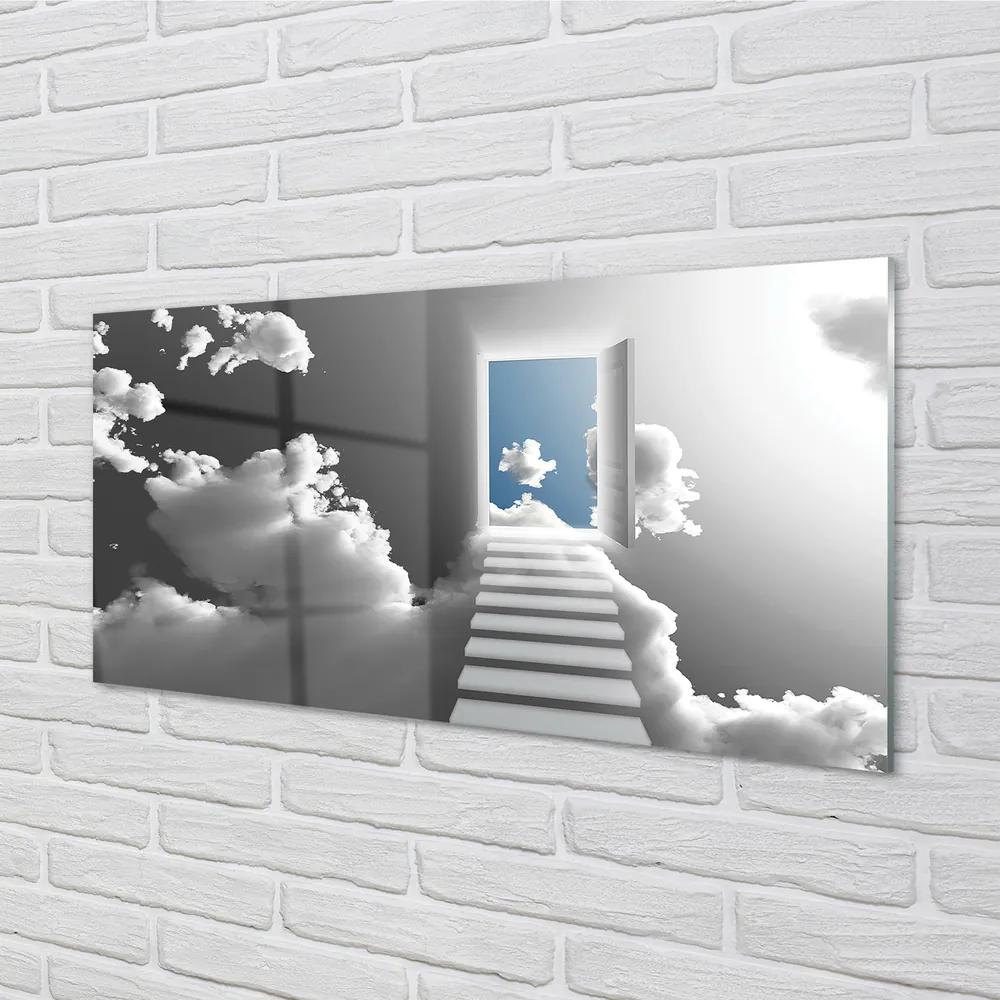 Obraz na akrylátovom skle Sky schodisku dvere 100x50 cm