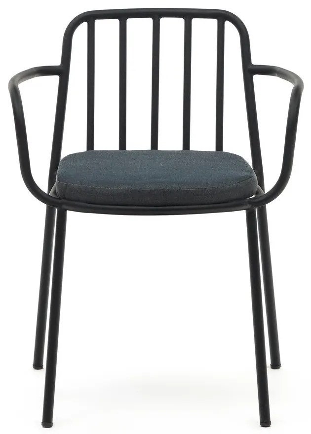 Čierna kovová záhradná stolička Bramant – Kave Home