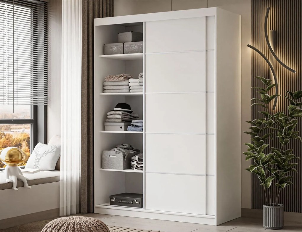 ŠATNÍKOVÁ SKRIŇA EMA 150 cm BIELA