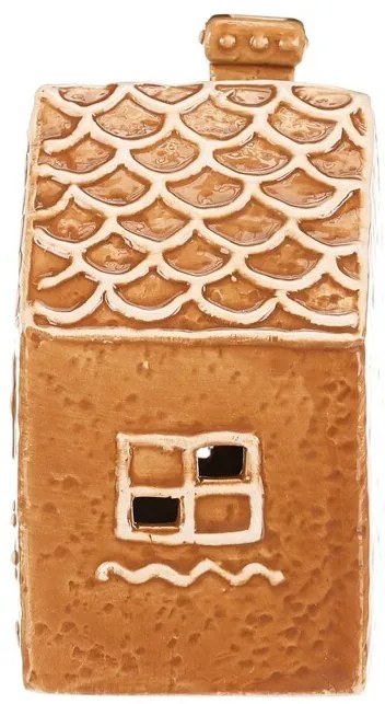 Keramický perníkový domček LED, hnedá