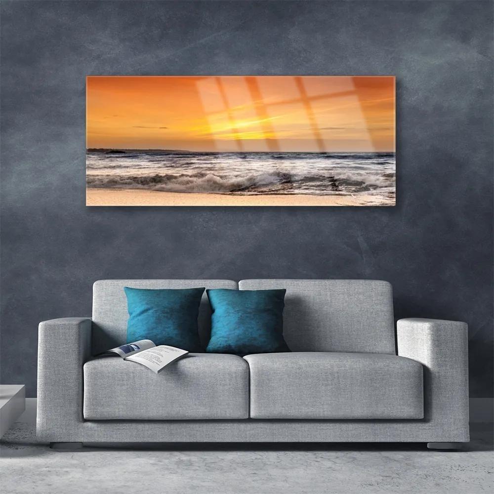 Obraz plexi More slnko vlny krajina 125x50 cm