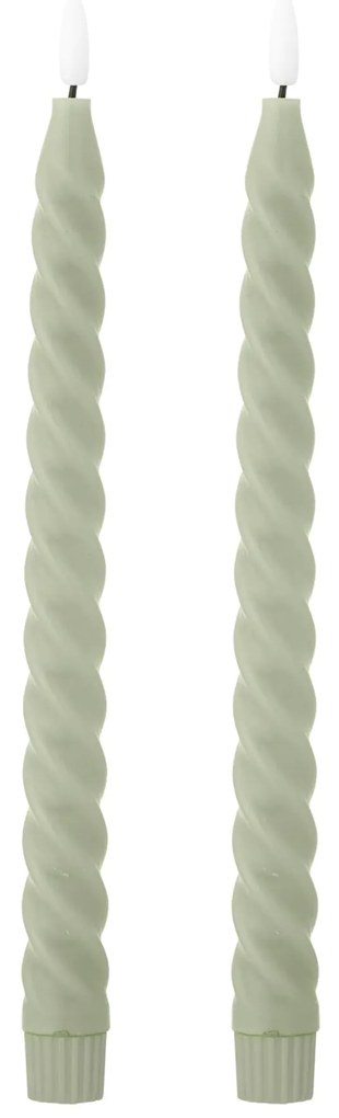 Bloomingville LED sviečka Ponza Green – set 2 ks