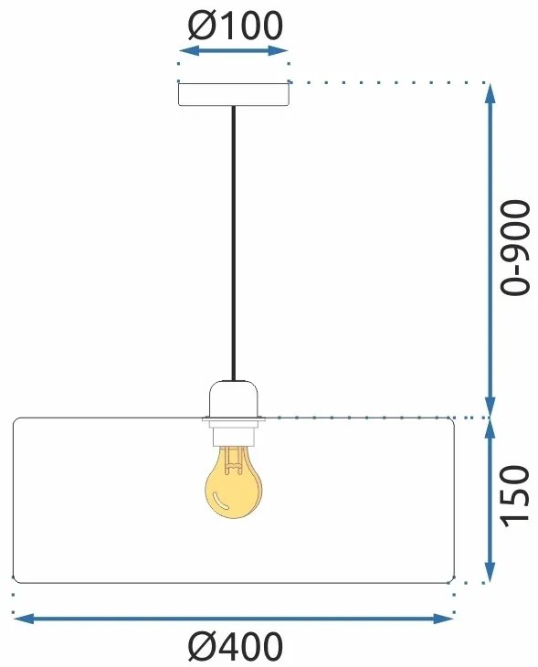 Závesná lampa LA BELLE III strieborná