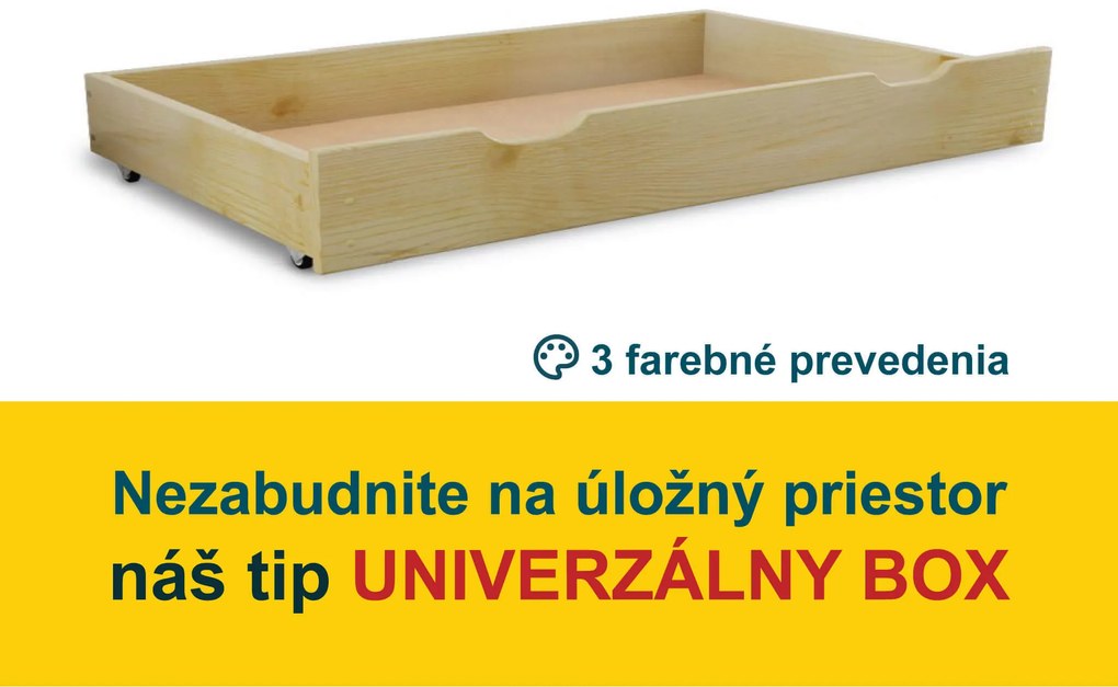 MD Manželská posteľ Charlie - biela Rozmer: 160x200