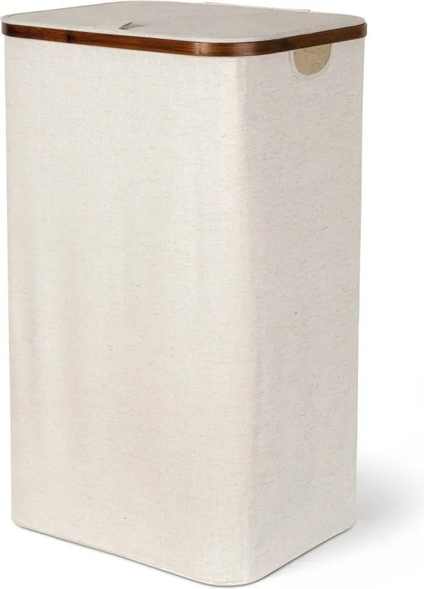 Krémový látkový kôš na bielizeň Bamboo/Linen – Bigso