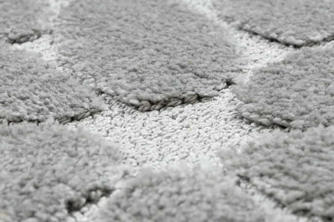 Kúpeľňový koberček SUPREME STONES kamienky, sivý kruh