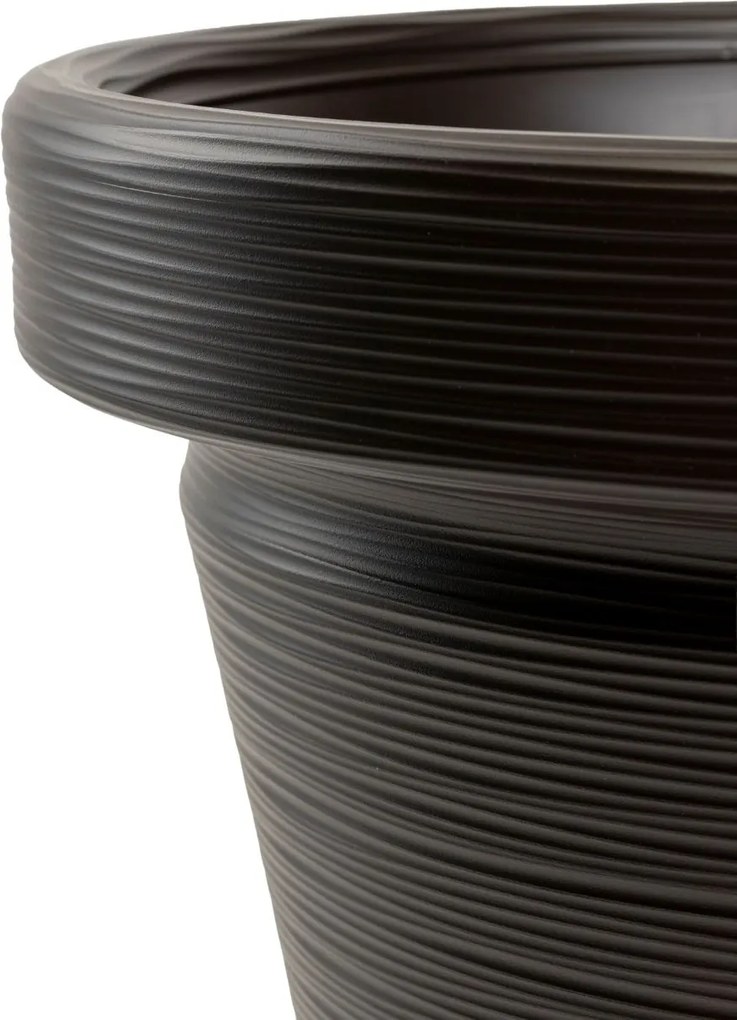 PLASTOVÝ KVETINÁČ SRTIA RIFLO 55X48 CM TMAVOHNEDÁ