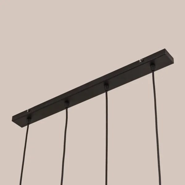 Závesný luster GAMBIT na lanku 4xGU10/10W/230V, čierny